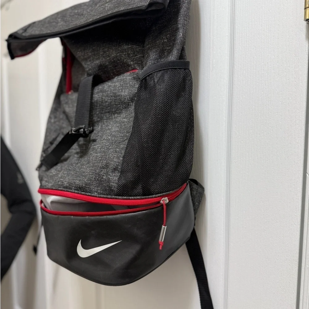Polyester,Nike Sport Golf Backpack III Roll Top Nike Black and Red Men's